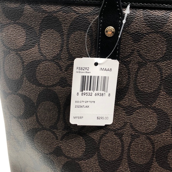Nwt Coach signature city zip tote - Picture 5 of 7